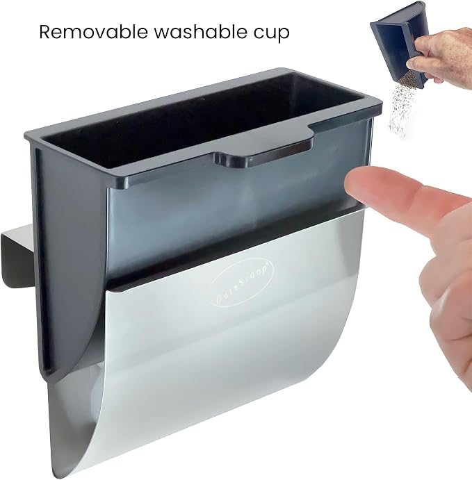 DuraScoop Cat Litter Scoop Caddy - Space-Saving, Wall-Mountable Litter Scoop Holder - Easy Hook Fitting for Pans – Metal Litter Scooper Holder Ensuring Stability
