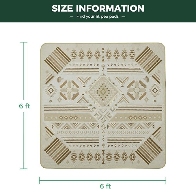 FXW Washable Pee Pads for Dogs, Super Absorbent, 71" Square, 1 Pack | Machine washable, Non-slip backing, Fits 32"H 8-Panel FXW Rollick/Homeplus Playpens