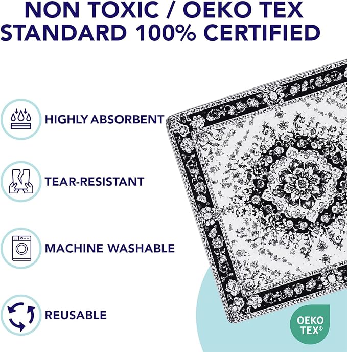 PUPIBOO Washable Pee Pads for Cats & Dogs - Super Absorbent Reusable Cat Litter Mat & Puppy Training Pads - 100% Waterproof, Leak-Proof & Non-Slip Whelping Pads for Pet Housebreaking