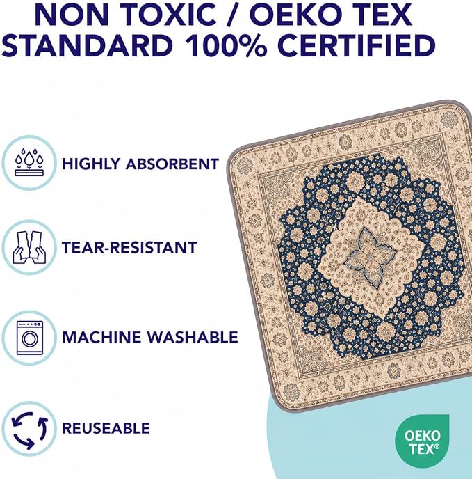 PUPIBOO Washable Pee Pads for Dogs and Cats - Super Absorbent Reusable Puppy Training Pads - 100% Waterproof, Leak-Proof & Non-Slip Whelping Pads for Pet Housebreaking