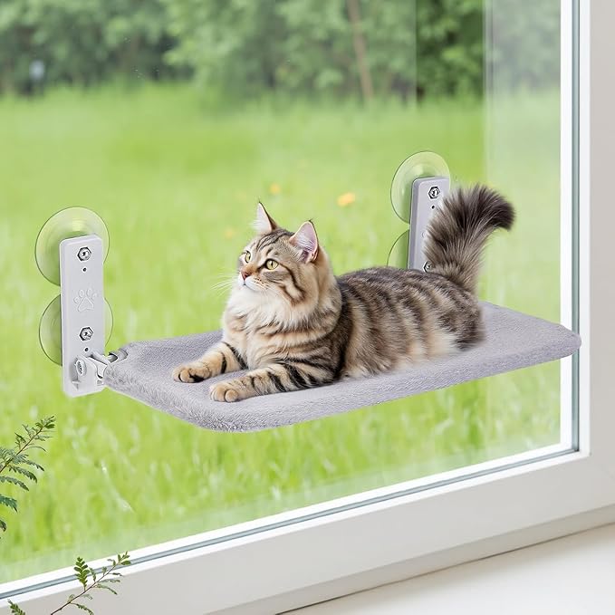 6Pcs Cat Window Suction Cup Set, Space-Saving Window-Mounted Cat Resting Spot