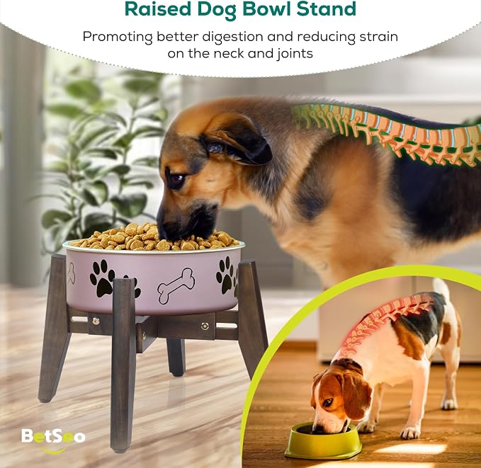 Dog Bowl Stand for Water/Food - Adjust with Lock - Dog Water Fountain Holder, Elevates Pet Food and Water Feeder Bowls (Bowl not Included) (1 Pack - (Height 10.4" Width 8-11.5")