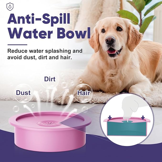 XIAZ Elevated Dog Bowls Large Breed Raised Dogs Bowl Stand Large/Medium Sized Dog Slow Feeder Dogs Bowls Food Water Stands 5 Heights Adjustable 9/11/12/14in Pet Feeder Dish Station