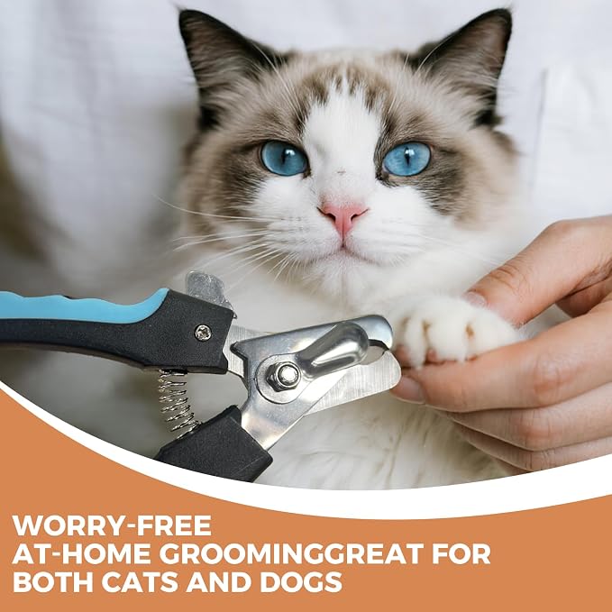 PAPIFFEED Dog Nail Clippers & Grinder with Manual Nail Clipper – Quiet 3-Speed Electric Dog Nail Trimmers with Dual LED, Rechargeable Pet Nail File for Dogs & Cats (Orange)