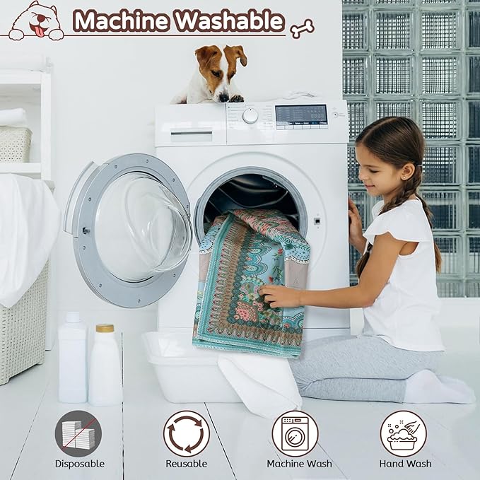 Aitmexcn Washable Pee Pads for Dogs, 2 Large Puppy Pads, 36'' x 36'' | Highly Absorbent, Waterproof Layer, Machine Washable, Non-Slip Bottom, For Playpens and Senior Dogs