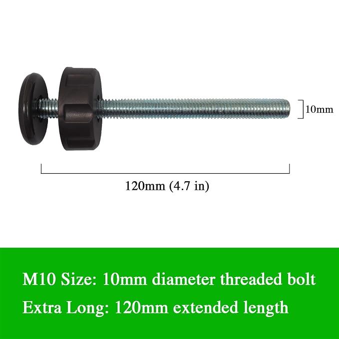 Extra Long M10 (10mm) Spindle Rods for Pressure Mounted Baby and Pet Safety Gates 4 Pack Replacement Set (10mm, Bronze)