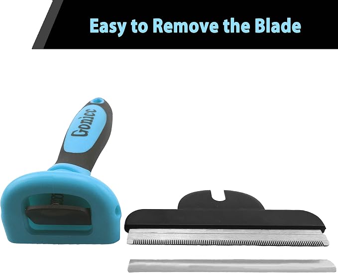 gonicc Dog & Cat Pets Nail Clippers and Grooming Brush. Nail Clippers with Safety Guard to Avoid Overcutting, Free Nail File. Dog Brush Effectively Reduces Shedding by Up to 95%. Professional Groomin