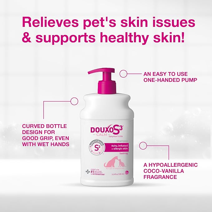 Douxo S3 Calm Dog Shampoo for Itchy Skin Relief, Dog Shampoo for Allergies and Itching, Soothes Itchy, Irritated or Allergic Skin For Dogs and Cats, 16.9 fl oz | Dog Shampoo for Allergies and Itching, Soothes Itchy, Irritated or Allergic Skin For Dogs ...
