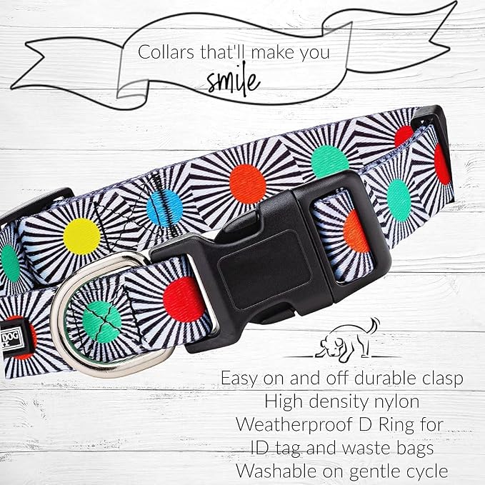 Lucky Love Dog - Adjustable Dog Collar with Easy Click Buckle for Medium, Durable, & Comfortable for Male & Female Dogs, Pet Collar for Puppies & Adult Dogs - SOCO, Medium