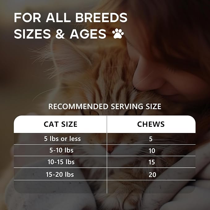Calming Chews for Cats 460ct, Cat Calming Treats - Cat Anxiety Relief, Helps Reduce Stress & Promotes Relaxation for Travel, Boarding, Vet Visits, Separation Anxiety, Prevent Bites - Krill Flavor