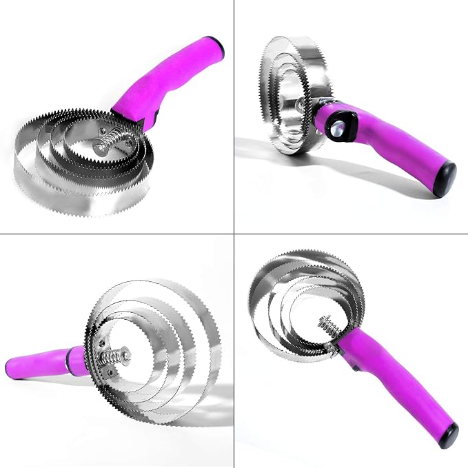 BOTH WINNERS Reversible Stainless Steel Curry Comb with Soft Touch Grip (Pink)