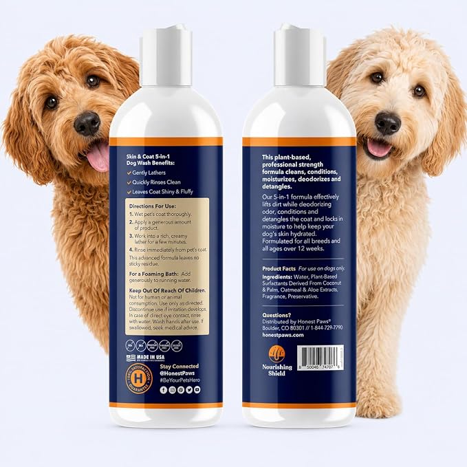Coconut Mango Dog Shampoo and Conditioner, Puppy, Itchy Skin, Smelly Dogs | Itchy Skin Relief, Anti-Itch Dog Wash for Allergies, Puppy Shampoo and Conditioner, Sensitive Skin, Moisturizing