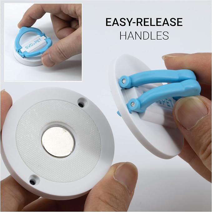 SVD.PET (2-Pack Pee Pad Magnetic Holder, Dog Potty Training Magnetic Holder, Strong Magnets with Easy-Lifted Handles, Perfect for Leg-Lifting Marking Dogs, Compatible with Any Size of Puppy Pee Pads