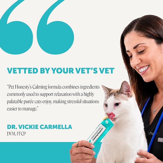 Cat Calming Lickable Treats for Anxiety Relief - Squeezable Calming Puree Pouches for Cats - Feline Stress Relief Behavior Support for Travel, Vet Visits, Grooming, & Separation (Salmon, 40 Ct)