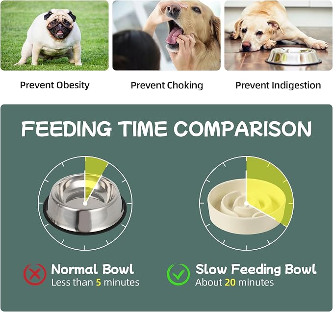 Havniva 6.1” Raised Slow Feeder Dog Bowls, 0.9 Cups Ceramic Dog Bowl Slow Feeding for Small Breed, Elevated Puzzle Dog Food Bowl with Wooden Stand Non-Slip Anti-Gulping & Anti-Choking
