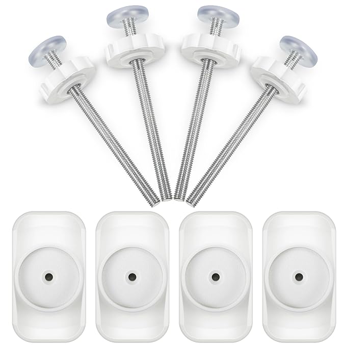 Dreyoo Baby Gate Extender Extension, 4 Pack Pet Gate Threaded Spindle Rods M8 (8MM) Accessory Screw Bolts, Replacement Hardware Parts for Pressure Mounted Baby Gate (Protector Style)