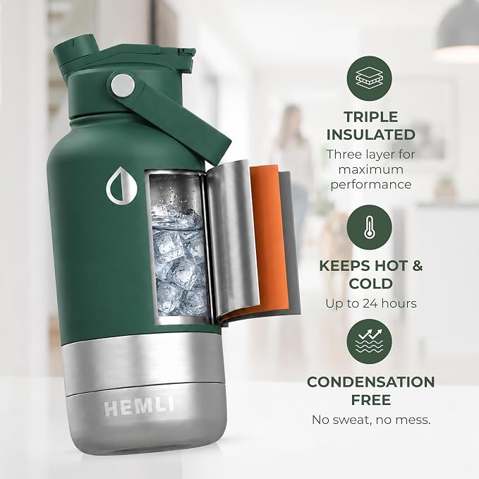 32 oz. Dog Water Bottle, Insulated Dog Travel Water Bottle, Stainless Steel Pet Water Bottle Dispenser Portable Food and Water Bowl for Dogs for Walking Dog Canteen Travel Kit