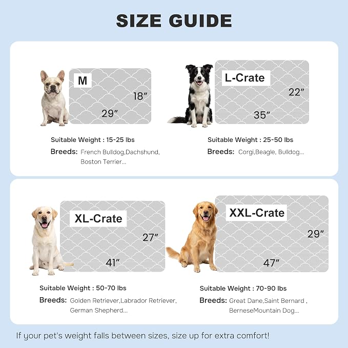 ZOMISIA Cooling Dog Mat Extra Large, Q-Max>0.5 XXL Thin Breathable Cold Crate Pad for Pet, Portable Washable Kennel Bed for Summer Active Dog with Chill Soothing Fabric to Rapid Cooling, 47x29, Grey