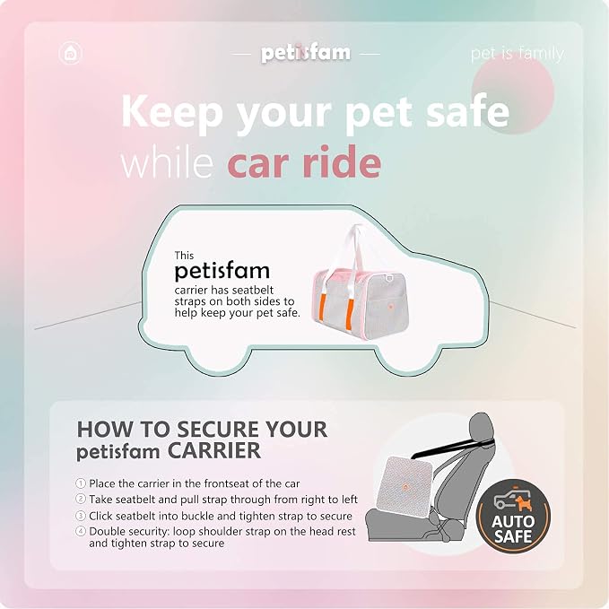 Soft Cute Travel Pet Carrier Bag for Medium Cats, Kitty and Puppy, Fantasy Pink, M