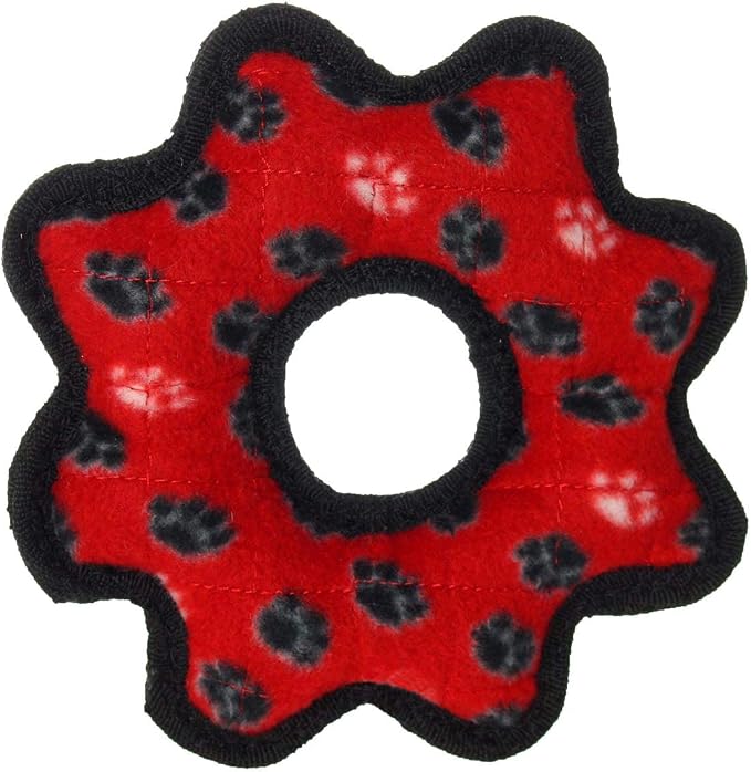 TUFFY® : 2 Pack Gear Ring Dog Toy: Ultra Durable Plush Toy with Multiple Layers & Reinforced Seams, Washable and Floats, Original Construction