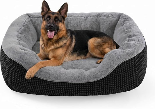 INVENHO XL Dog Beds Large Sized Dog, Washable Orthopedic Warming Soft Sleeping Durable with Anti-Slip Bottom