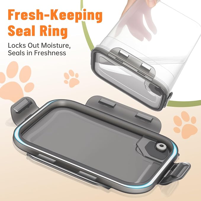 ZooZoo Dog Treat Container, Airtight Pet Food Storage, BPA-Free, 3 Pack | Stackable Transparent Jars In 3 Sizes Keep Snacks Fresh, Wide Mouth Scooping, Labels, Tongs, Marker, Puppy, Cat Supplies
