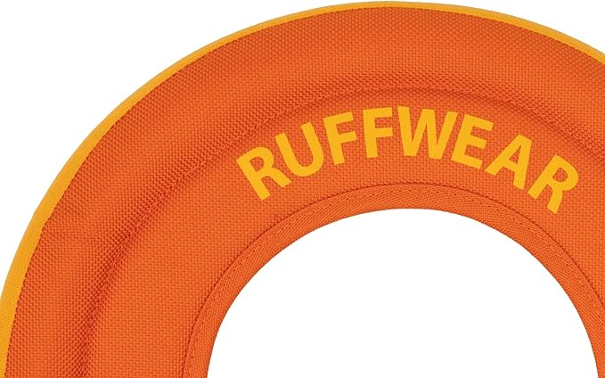 Ruffwear, Hydro Plane Dog Flying Disc, Soft Buoyant Foam Floating Fetch Toy, Lightweight Interactive Water & Snow Toy, Gentle on Teeth, Durable Year-Round Outdoor Play, Tangelo Orange, 9", Medium