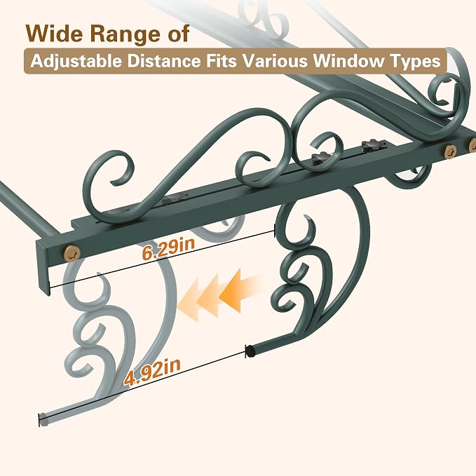 PUPETPO Cat Window Perch for Large Cats, 2-in-1 Window & Sill Mount, Green | Heavy-Duty Iron Frame with Triangle Support, Cat Window Bed with Plush Cushion, Holds 40+ lbs