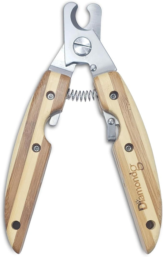 Diamondg Big Dog Heavy Duty Dog Nail Clipper and Trimmer with Full Length Hardened Steel and Wooden Handle