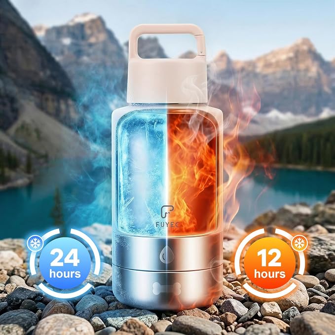 Dog Water Bottle 32oz, Insulated Stainless Steel Travel Water Dispenser with 2 Detachable Dog Bowls for Food and Water, Leak Proof Portable Pet Drinking Cup for Walking Hiking Camping