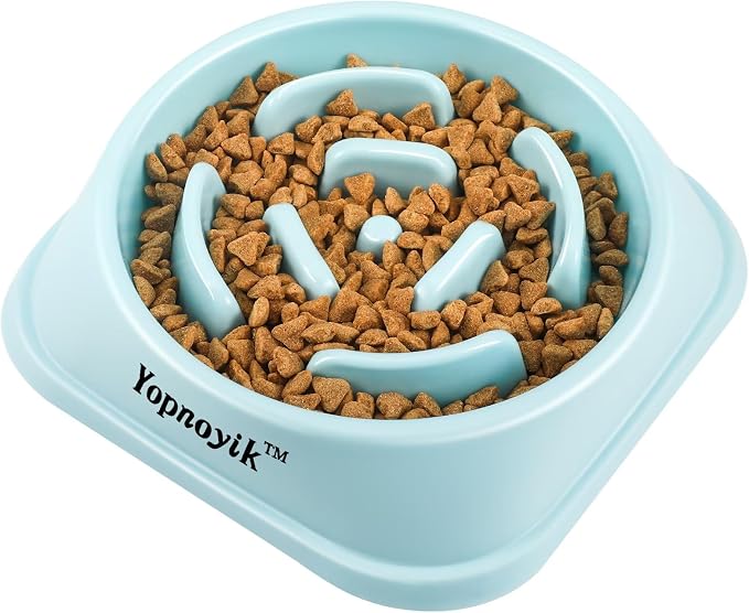 Yopnoyik Slow Feeder Dog Bowls for Healthy Eating, Non-Slip and Anti-Choking Design, Reduces Bloating & Overeating for Large Dogs, Easy to Clean