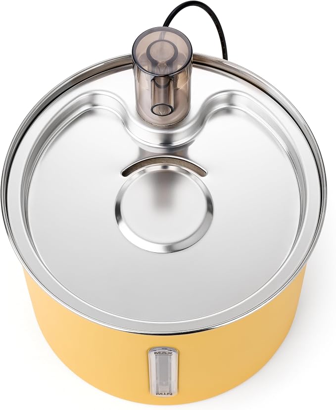Stainless Steel Cat Water Fountain 3L – Ultra Quiet Pump, Triple Filtration System, Automatic Pet Drinking Fountain for Cats & Small Dogs, Dishwasher-Safe with USB-C Power