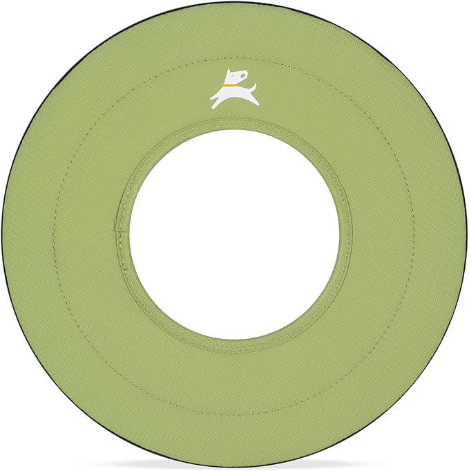 OllyDog Mini Super Flyer, Dog Flying Disc – Floating Fetch Toy, Soft on Teeth, Eco-Friendly Recycled Material, Lightweight, for Small & Medium Dogs (Palm, 9")