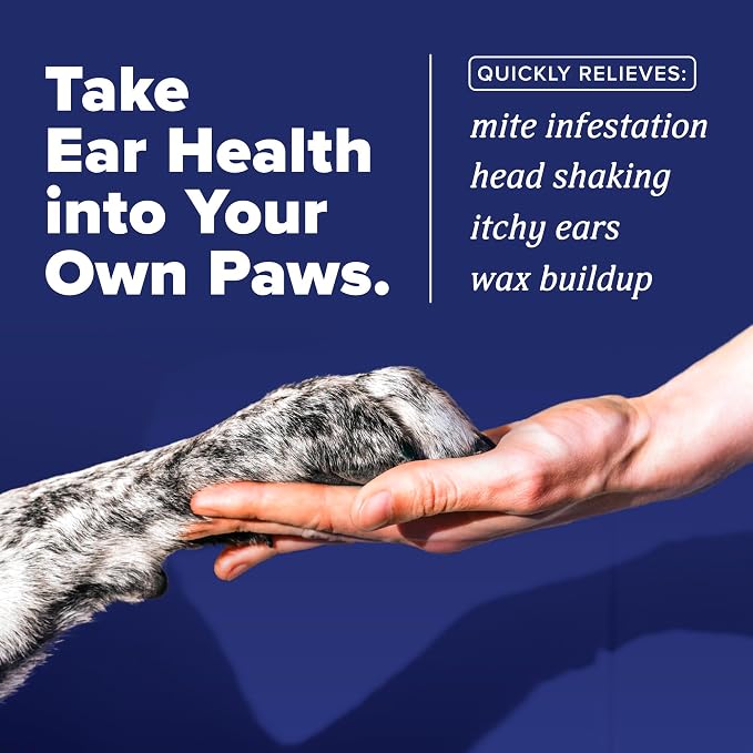 TropiClean HomeVet Ear Mite Treatment for Dogs & Cats, Made in USA, 2oz