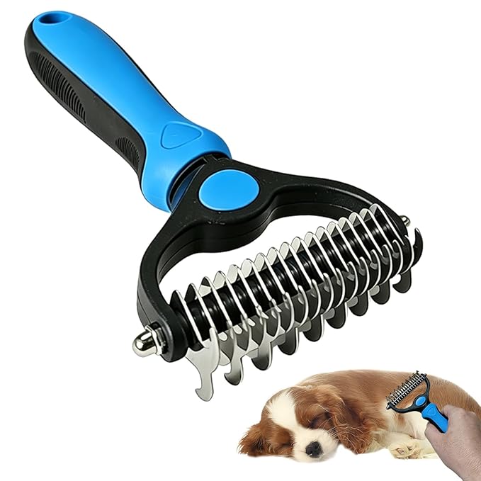 Dog Brush for Shedding Undercoat Rake Pet Pro Grooming Tool for Cat | Deshedding Dog Brush for Tangles Knots Long Fur Dog Comb Pet Detangling Comb for Dogs and Cats