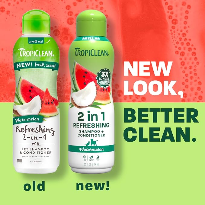 TropiClean Dog Perfume Spray, 3X Longer-Lasting Watermelon Scent, 10oz