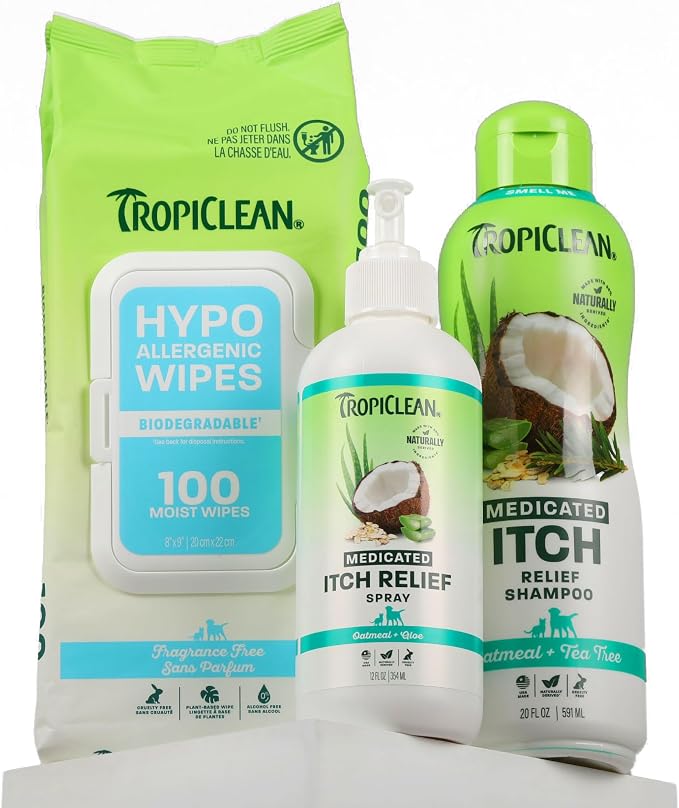 TropiClean Oatmeal & Medicated Itch Variety Pack, 3 Piece