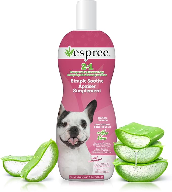 Espree Simple Soothe Dog Shampoo & Conditioner, Dog Grooming, 20 oz | Soothing Shampoo, Dog Conditioner, Professional Dog Grooming, Grooming Supplies, Moisturizing, Nourishing Coat, Salon Quality