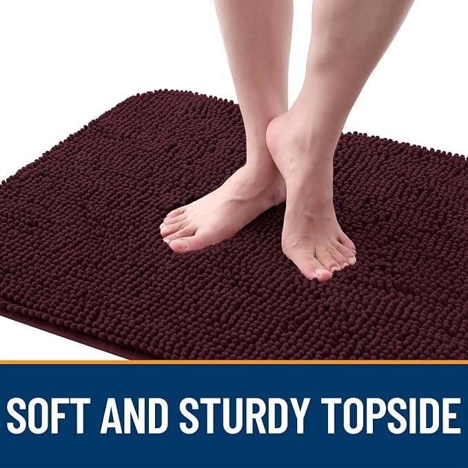OLANLY Dog Door Mat for Muddy Paws 30x17, Super Absorbent Chenille Mud Mat | Russet, Absorbs Moisture and Dirt, Non-Slip Machine Washable Doormat, Quick-Drying Indoor Entryway Floor Carpet for Dogs
