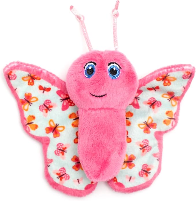 The Worthy Dog Butterfly Plush Cat Toy – Soft Crinkle Catnip Toy with Organic Catnip for Interactive Play, Safe Non-Toxic Materials - Blue, One Size