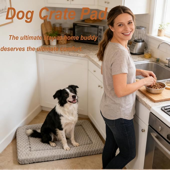 Dog Bed Mat - Reversible Dog Crate Bed Mats, Soft & Breathable Kennel Pad, Durable Crate Bed for Small Medium Large Dogs & Cats