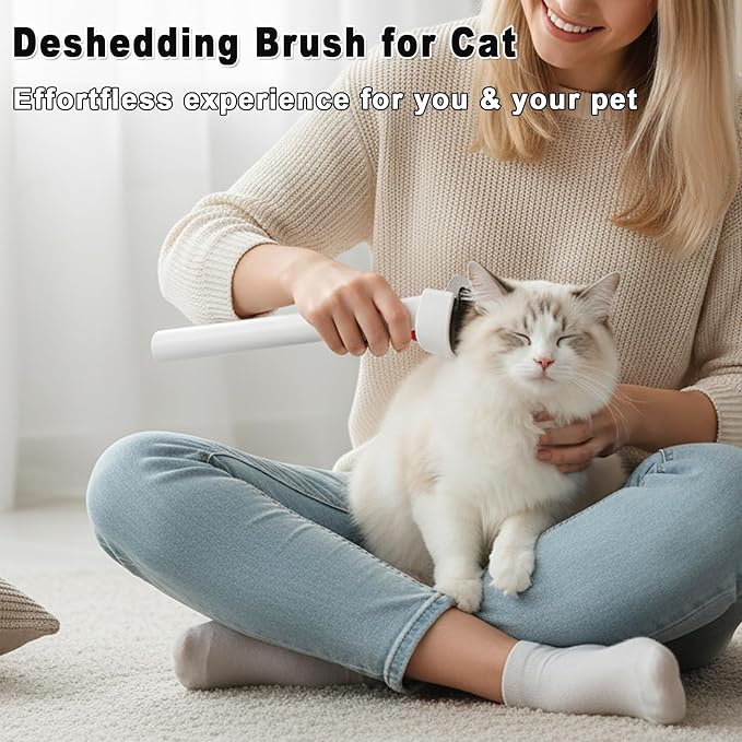 WYuZe Cat Brush for Dematting & Shedding, Pet Deshedding Brush for Indoor Small Dogs & Cats, Short Haired Professional Grooming Comb