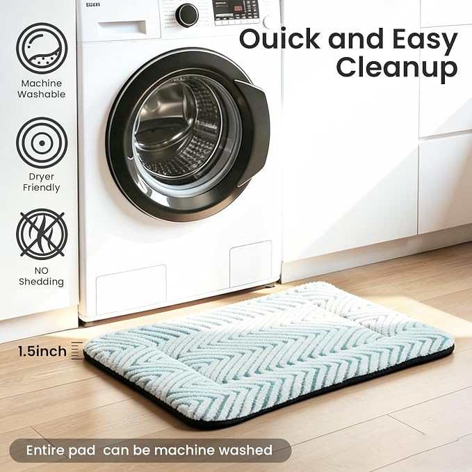 Mora Pets Dog Crate Pad Washable Cat Dog Bed for Crate Flat Pet Kennel Mat | Soft Dog Cat Bed Mat, Puppy Crate Pad for Dog Cages Cozy Sleeping Liner, Cute Pet Pillow Cushion Anti Slip Small Blue 24 x 18