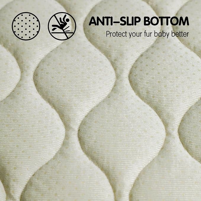 Dog Bed Mat Crate Pad, Anti-Slip Bottom Machine Washable Pet Pad | Thick lightweight mat with anti-slip bottom, machine washable. Ideal for dogs, cats in crates, home & car, XS 22x13'', Grey