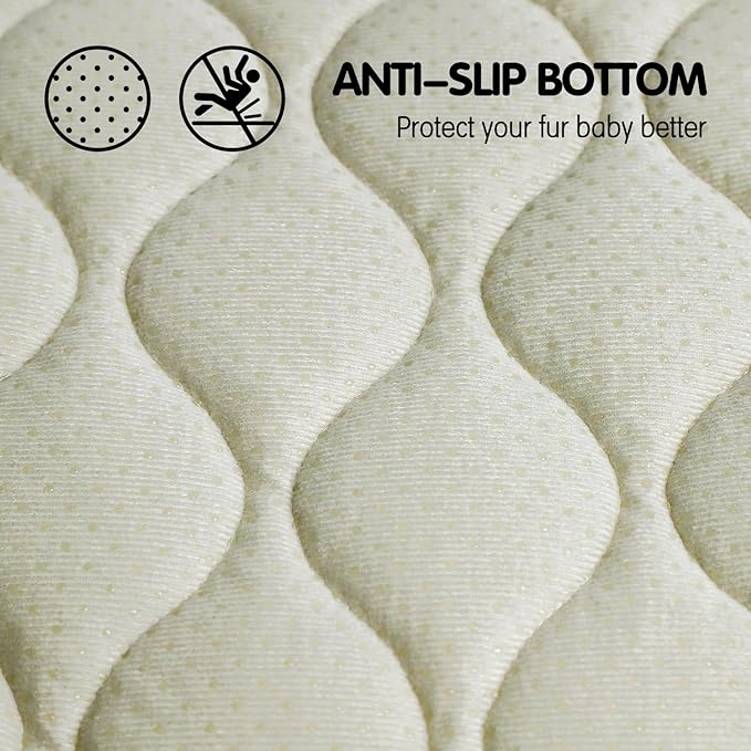 Dog Bed Mat Crate Pad, Anti-Slip Bottom Machine Washable Pet Pad | Thick lightweight mat with anti-slip bottom, machine washable. Ideal for dogs, cats in crates, home & car, XL 48x30'', Grey