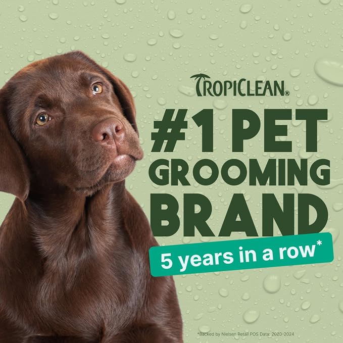 TropiClean Dog Ear Wash, Alcohol Free Ear Cleaning Solution, 1 Gallon