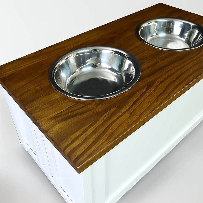 Casual Home Pet Feeder Storage Stand for Dogs - Medium to Large Breeds
