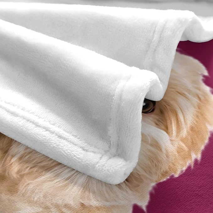 D-Story Custom Pet Blanket with Dog Photo and Name, Personalized Dog Blankets for Cat Customized Dog Blanket with Picture, Fleece Throw Blanket Gift