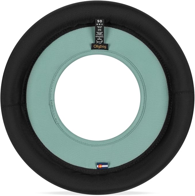 OllyDog Mini Super Flyer, Dog Flying Disc – Floating Fetch Toy, Soft on Teeth, Eco-Friendly Recycled Material, Lightweight, for Small & Medium Dogs (Surf, 9")