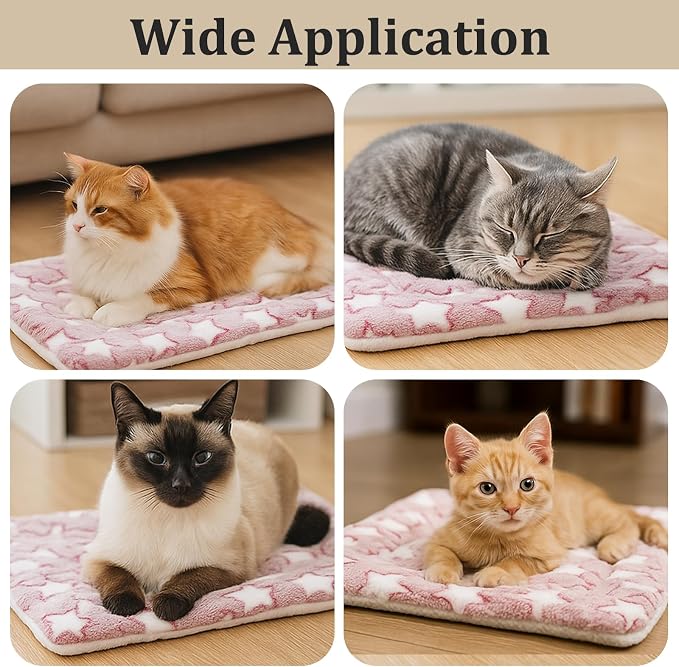 4 Pcs Washable Dog Bed Crate Mat Pad Replaceable Reversible Kennel Pad for Crate Pet, Sleeping Mat for Small, Medium, Large Dog Machine Washable(16.14 x 24 x 1.2 Inch, Pink, Gray)